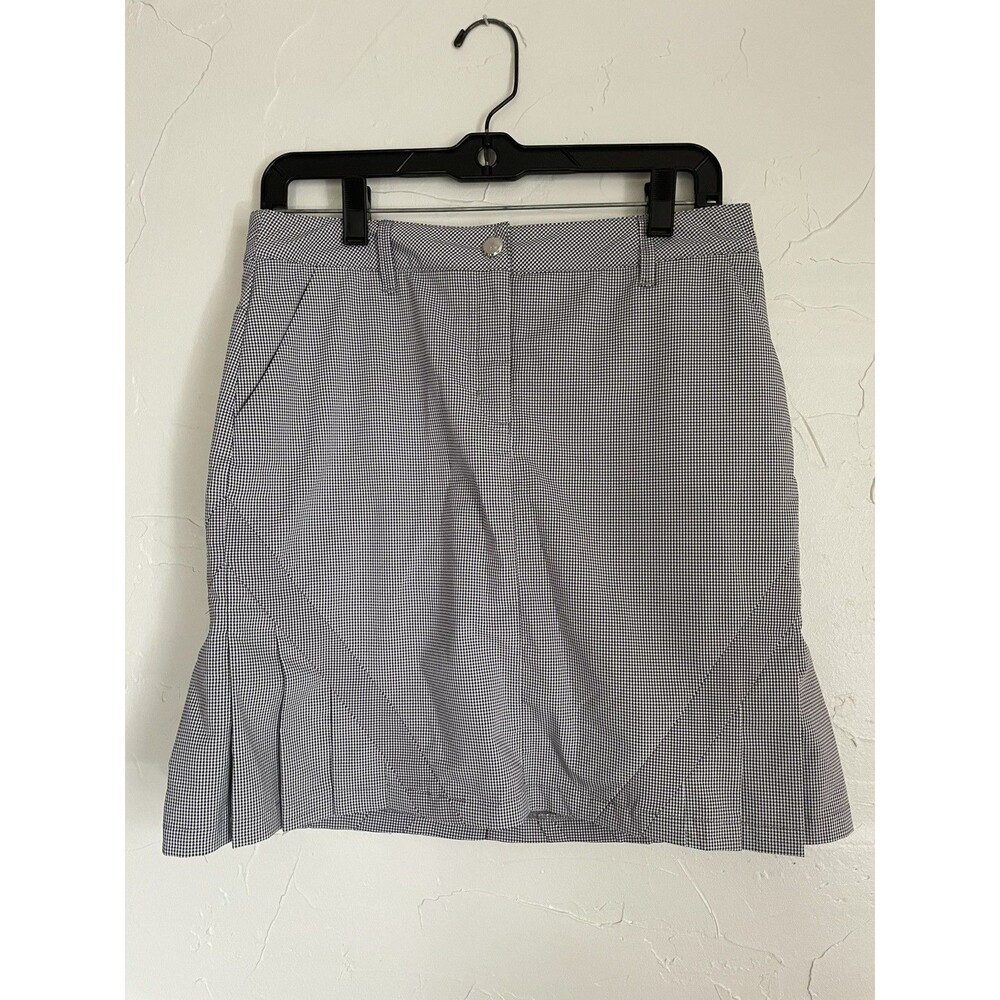 Nvo by Lanctot Womens Skort Sz 4 Geometric Print Stretch Pleats